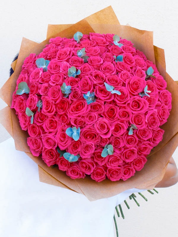 100 Pink Roses